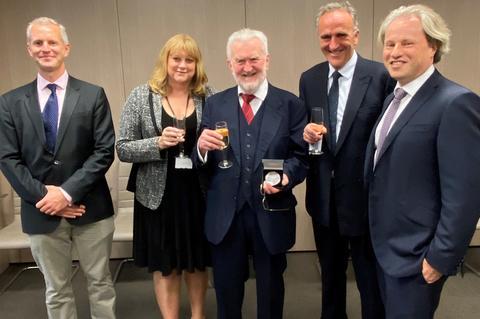 John Tackaberry presented with international medal